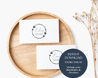 Place cards wedding template, place cards wedding printable, name cards wedding, name tags wedding, personalized place cards