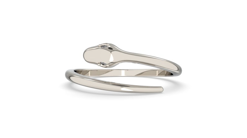 Open Ring Minimalistic Ring Dainty Diamond Ring Stackable Ring Snake Ring Snake Jewelry Serpent Ring Gold Wrap Ring Adjustable Ring