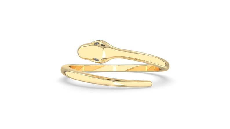 Open Ring Minimalistic Ring Dainty Diamond Ring Stackable Ring Snake Ring Snake Jewelry Serpent Ring Gold Wrap Ring Adjustable Ring
