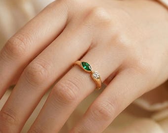 Anello in oro massiccio 14 carati