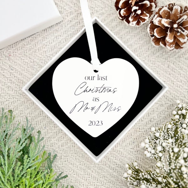 Our Last Christmas as Mr & Miss Bauble 2023 | Christmas Decoration | Christmas Bauble | Last Christmas as a Miss | Mr and Miss Ornament