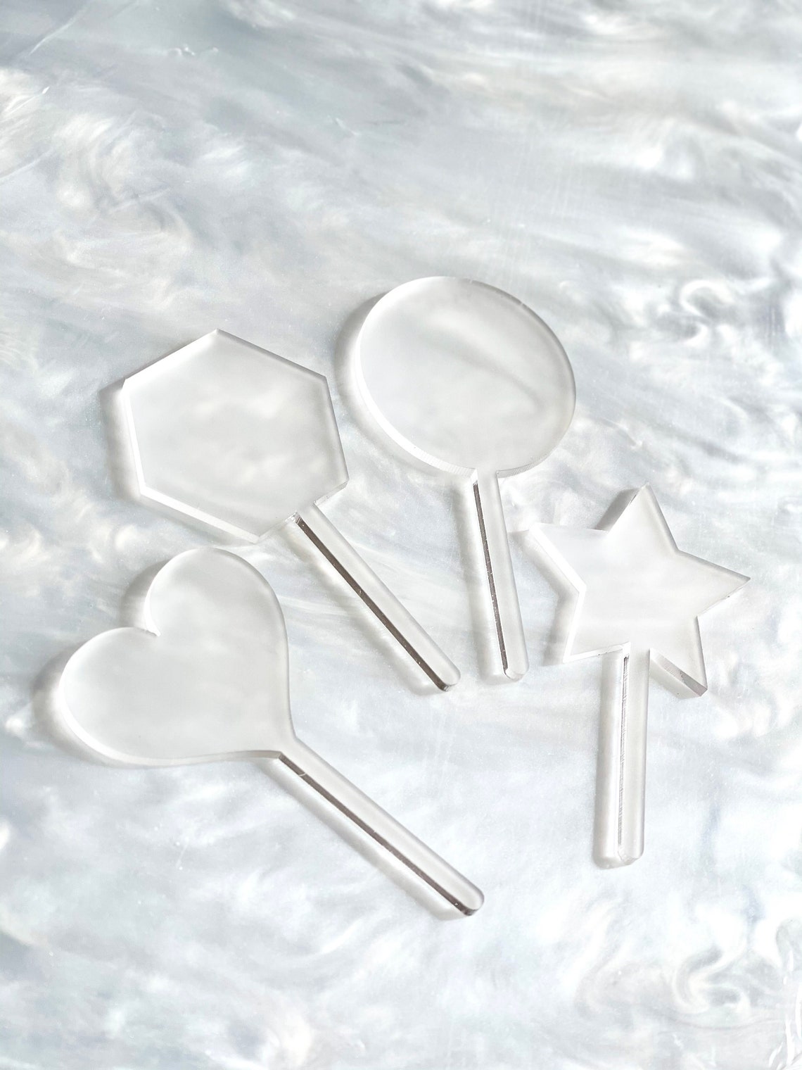 Frosted 3mm Acrylic Cake Topper Blanks Various Sizes Etsy