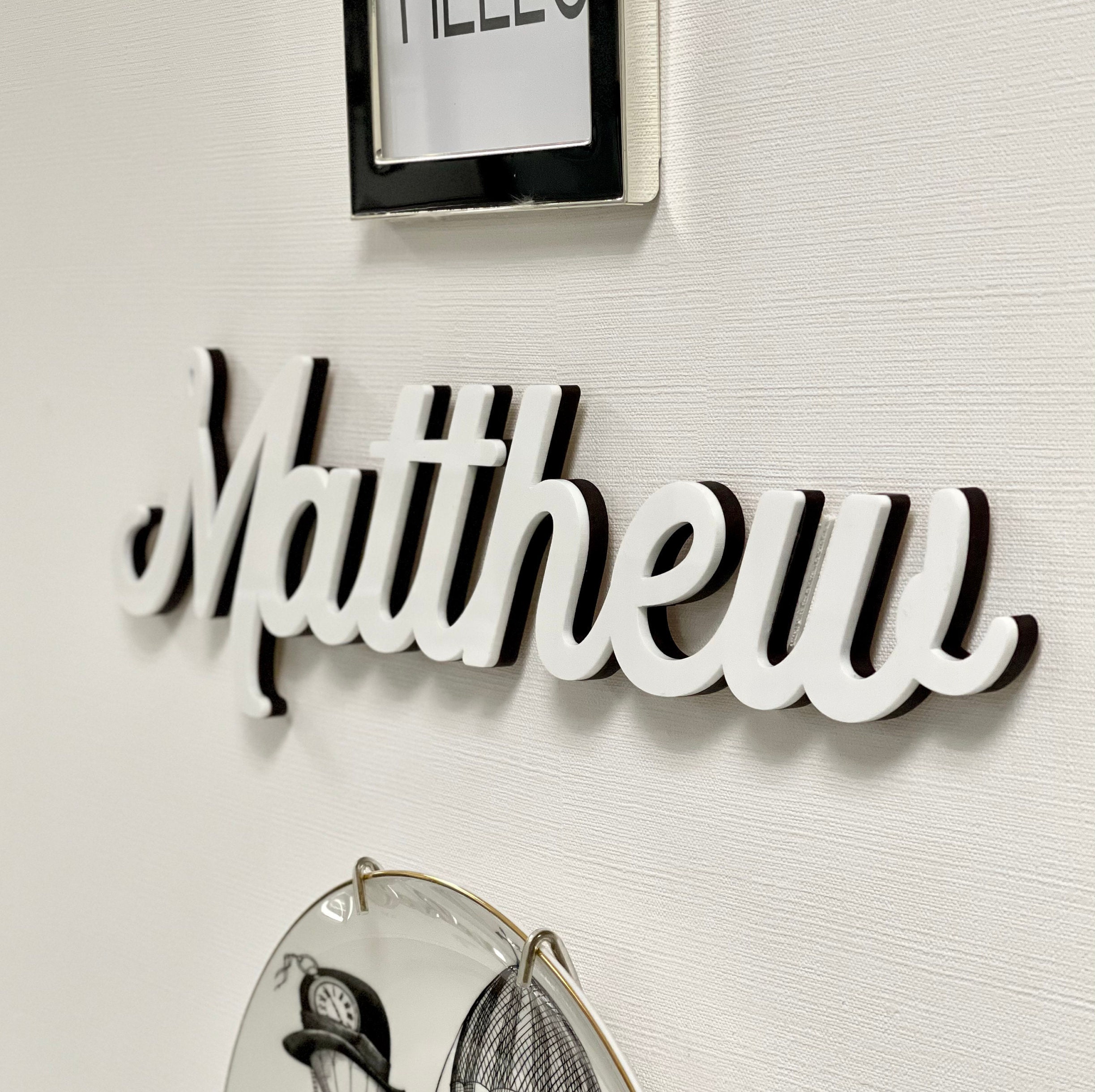 Personalised Acrylic Name Wall Sign Acrylic Mirrored Name Etsy