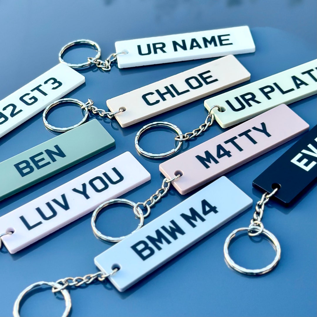 Number Plate Keyring Personalised Keyring Car Keyring Etsy