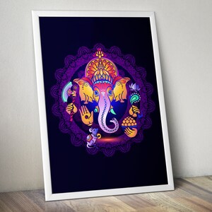 Ganesha Printable Wall Art. Ganesh Colorful Wall Art. Ganesha ...