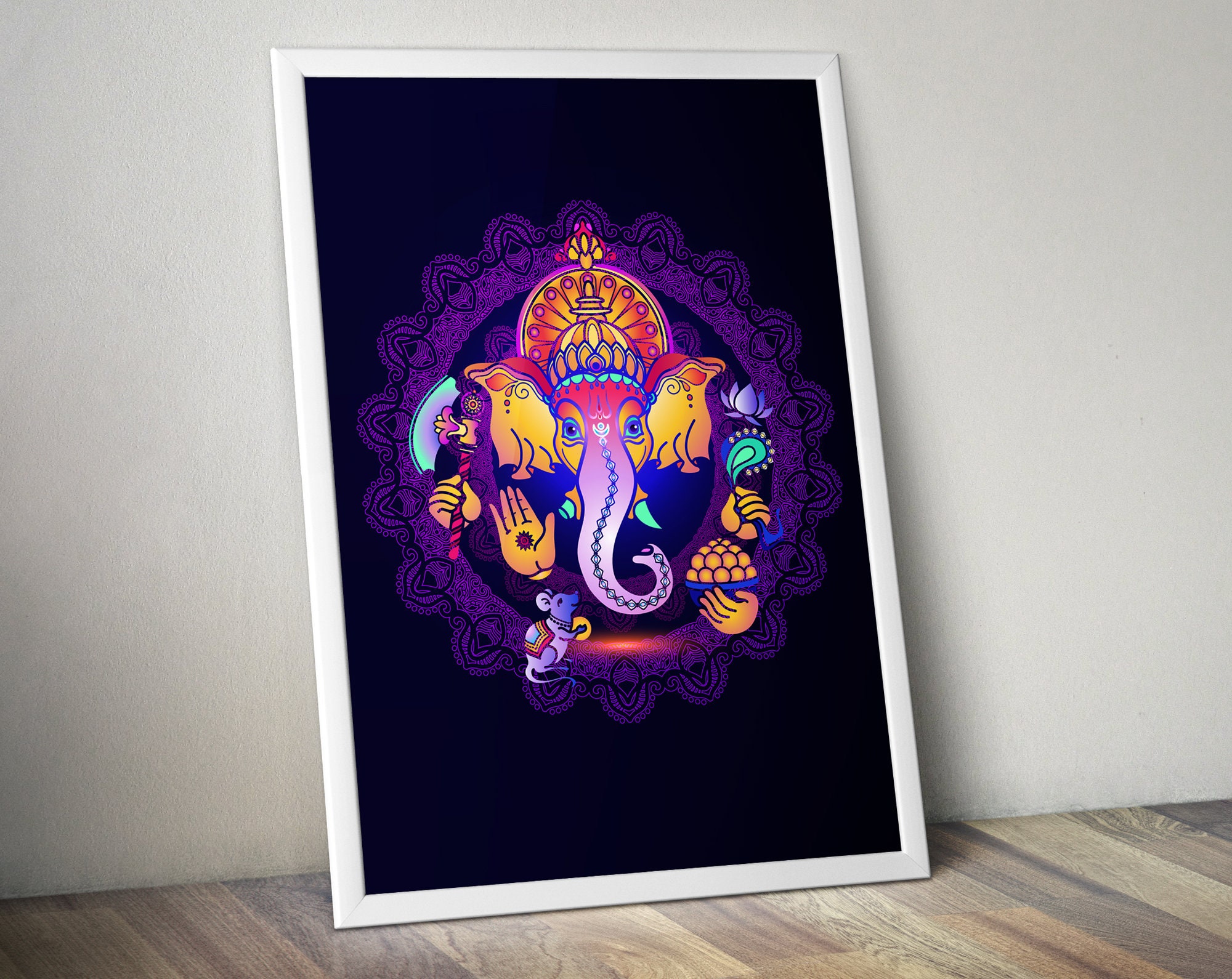 Ganesha Printable Wall Art. Ganesh Colorful Wall Art. Ganesha ...