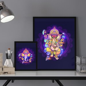 Ganesha Printable Wall Art. Ganesh Colorful Wall Art. Ganesha ...