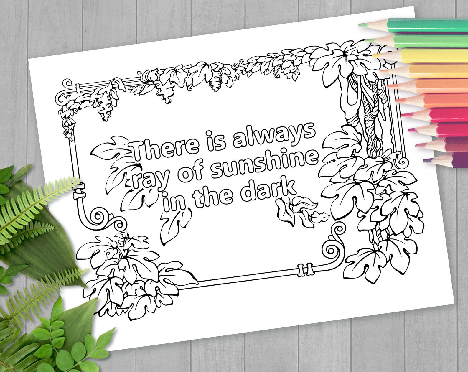 Secret Garden Coloring Page, Printable Adult Coloring Books PDF, Cozy