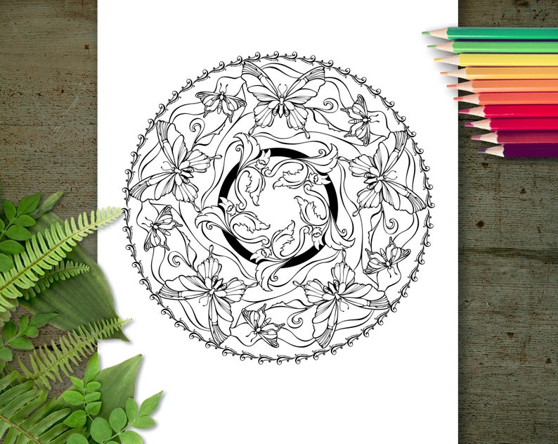 Little Cozy Town Coloring Page Printable Adult Coloring Etsy