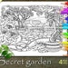 Secret Garden Coloring Page, Printable Adult Coloring Books PDF, Cozy ...