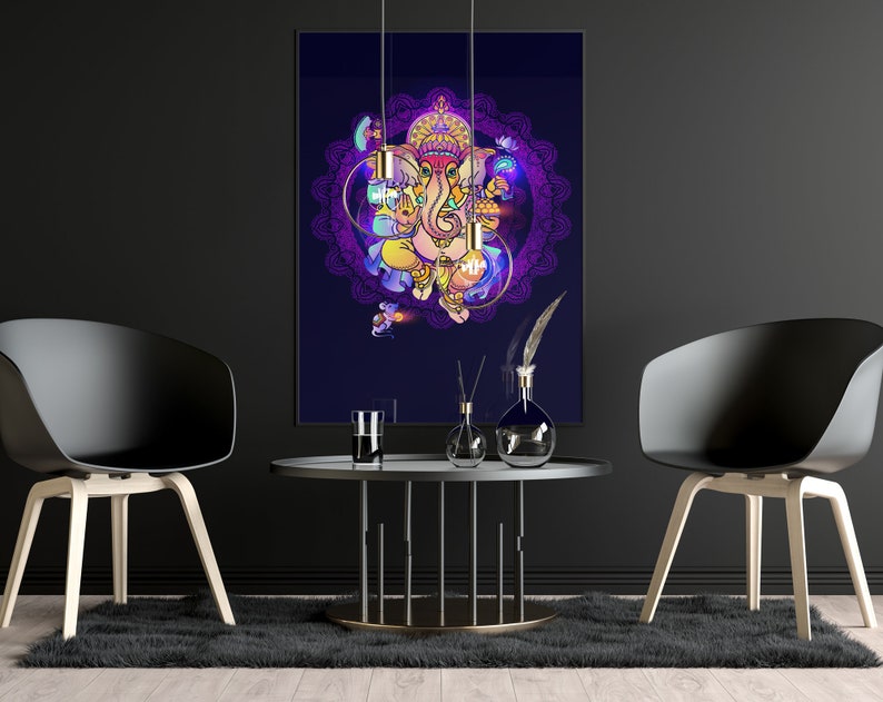Ganesha Printable Wall Art. Ganesh Colorful Wall Art. Ganesha ...