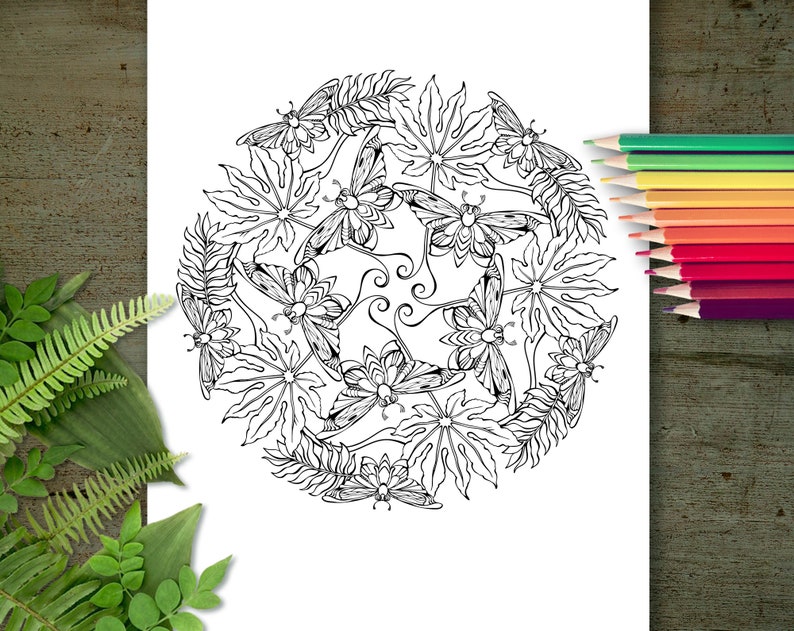 Little Cozy Town, Coloring Page, Printable Adult Coloring Books PDF