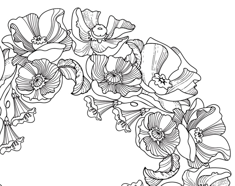 Little Cozy Town, Coloring Page, Printable Adult Coloring Books PDF