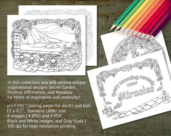 Creative Coloring - an Adult Coloring Book with Inspirational Quotes - 8.5  x 11 Live a Colorful Life!