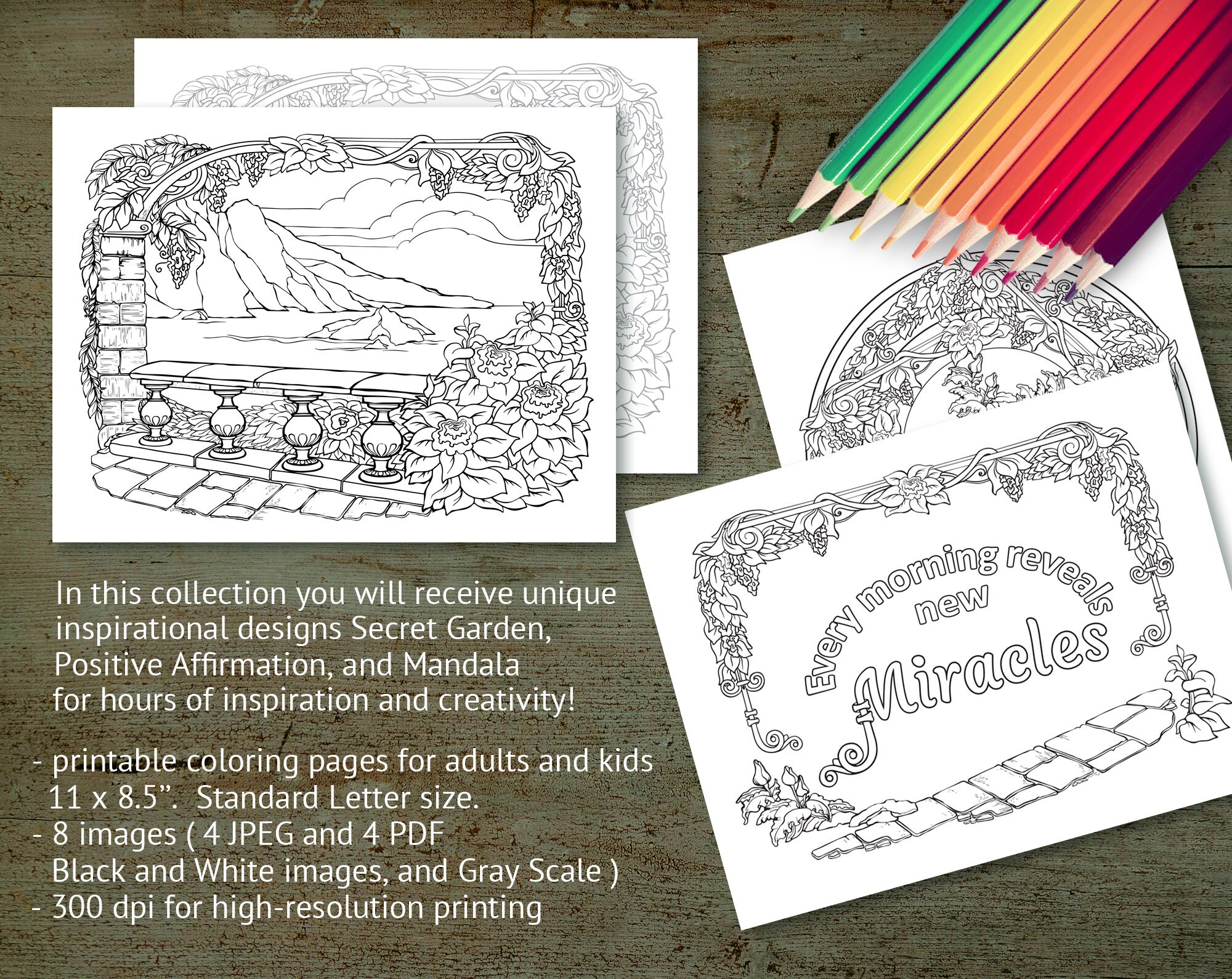 Free Printable Secret Garden Coloring Pages 2025 