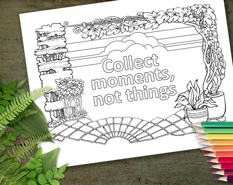 Little Cozy Town, Coloring Page, Printable Adult Coloring Books PDF