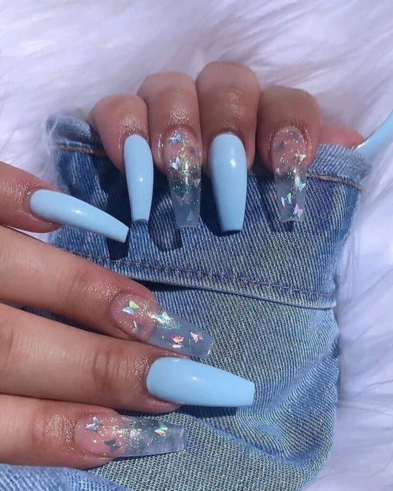 Acrylic Nails W File & Tape - Etsy Acrylic Nails W File & Tape - Etsy