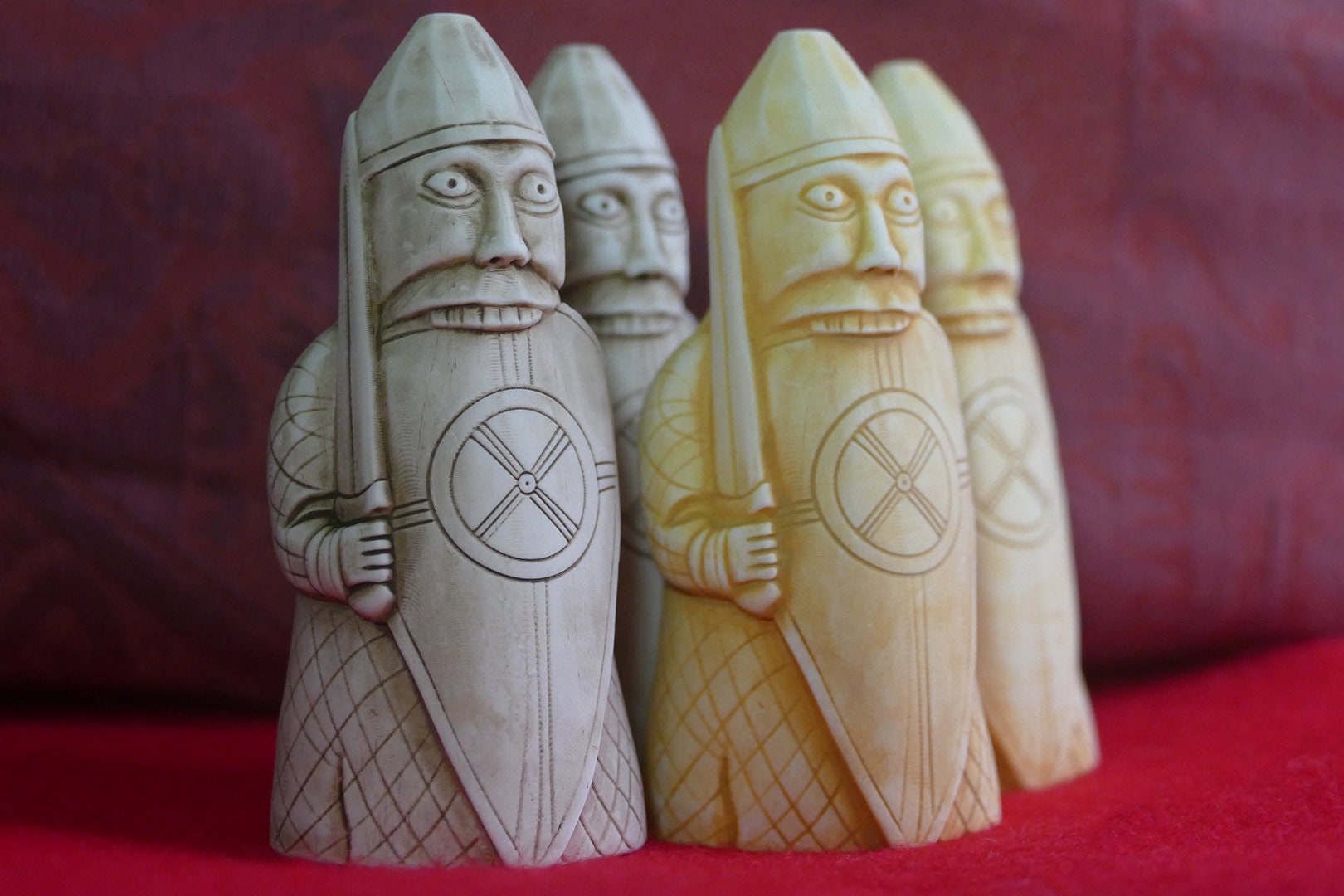 Isle of Lewis Berserker Chess Rook - 12th Century Faux Ivory Replica ...