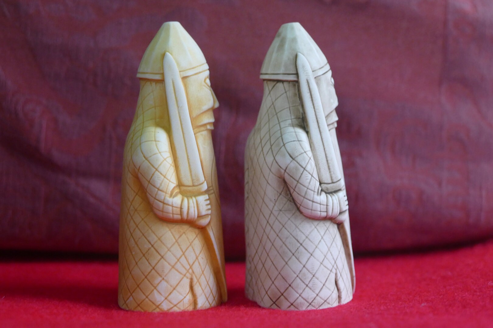 Isle of Lewis Berserker Chess Rook - 12th Century Faux Ivory Replica ...