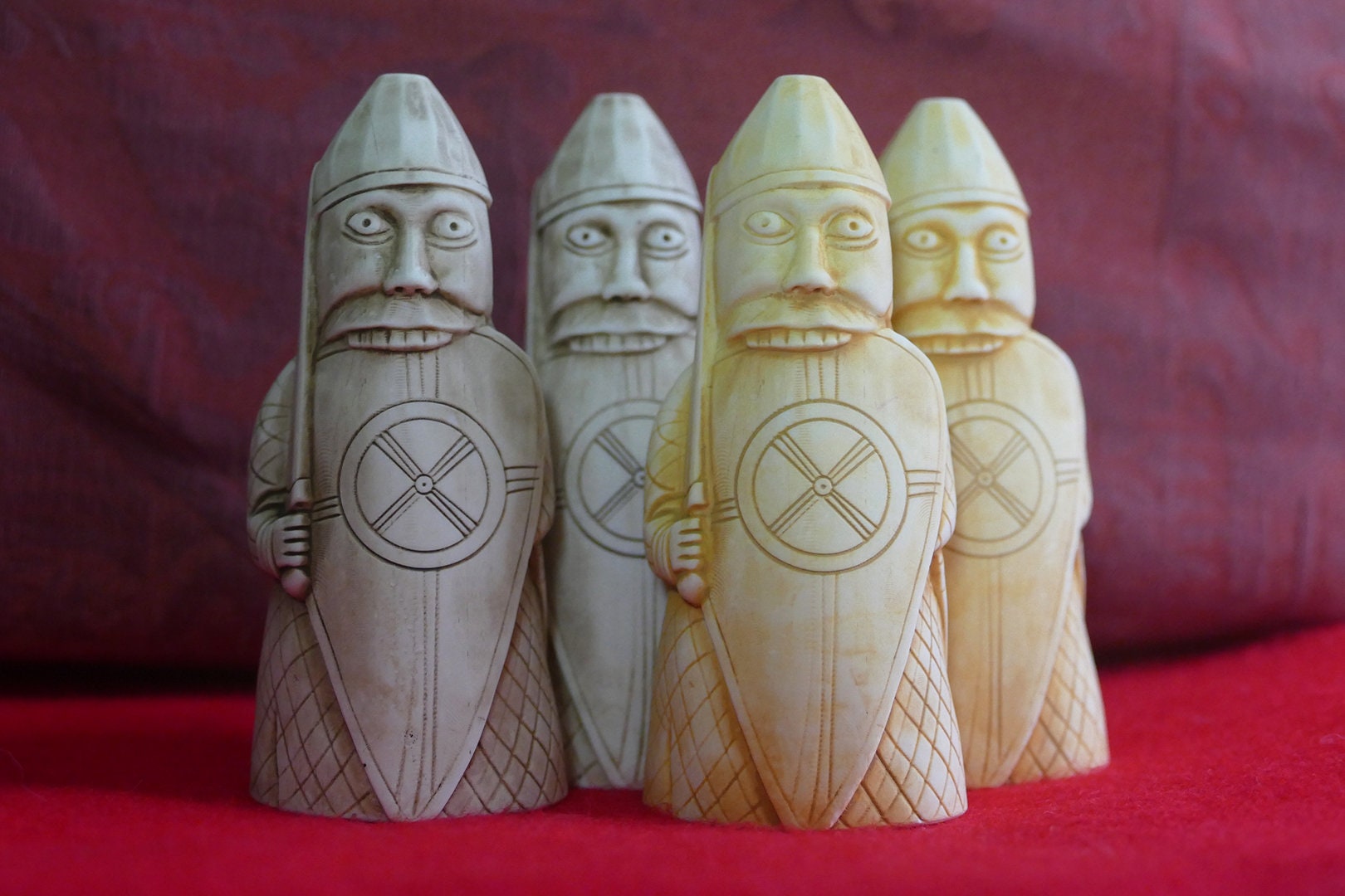Isle of Lewis Berserker Chess Rook - 12th Century Faux Ivory Replica ...