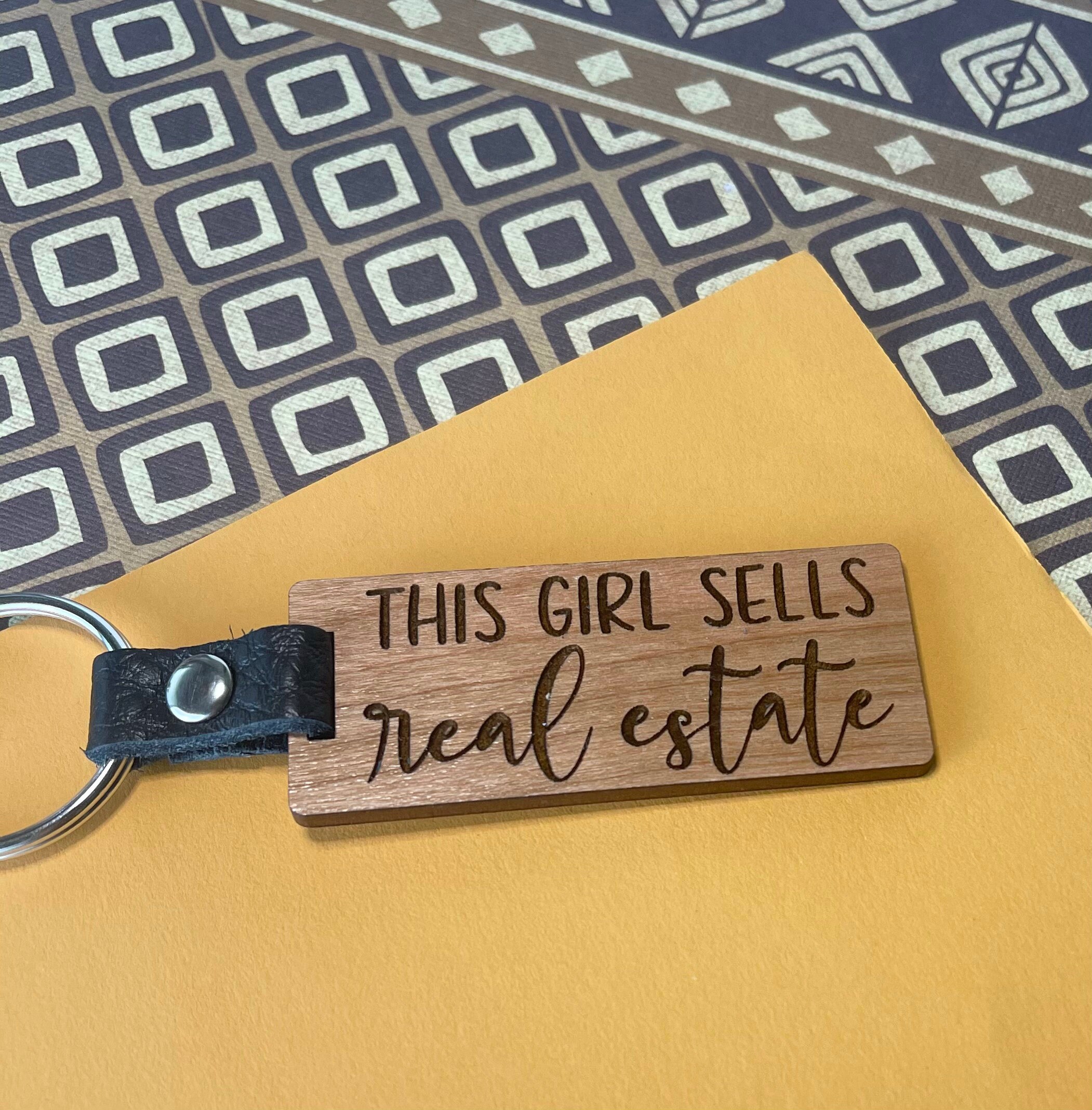 Custom Realtor Keychain Set of 10 Business Card Keychain Etsy UK