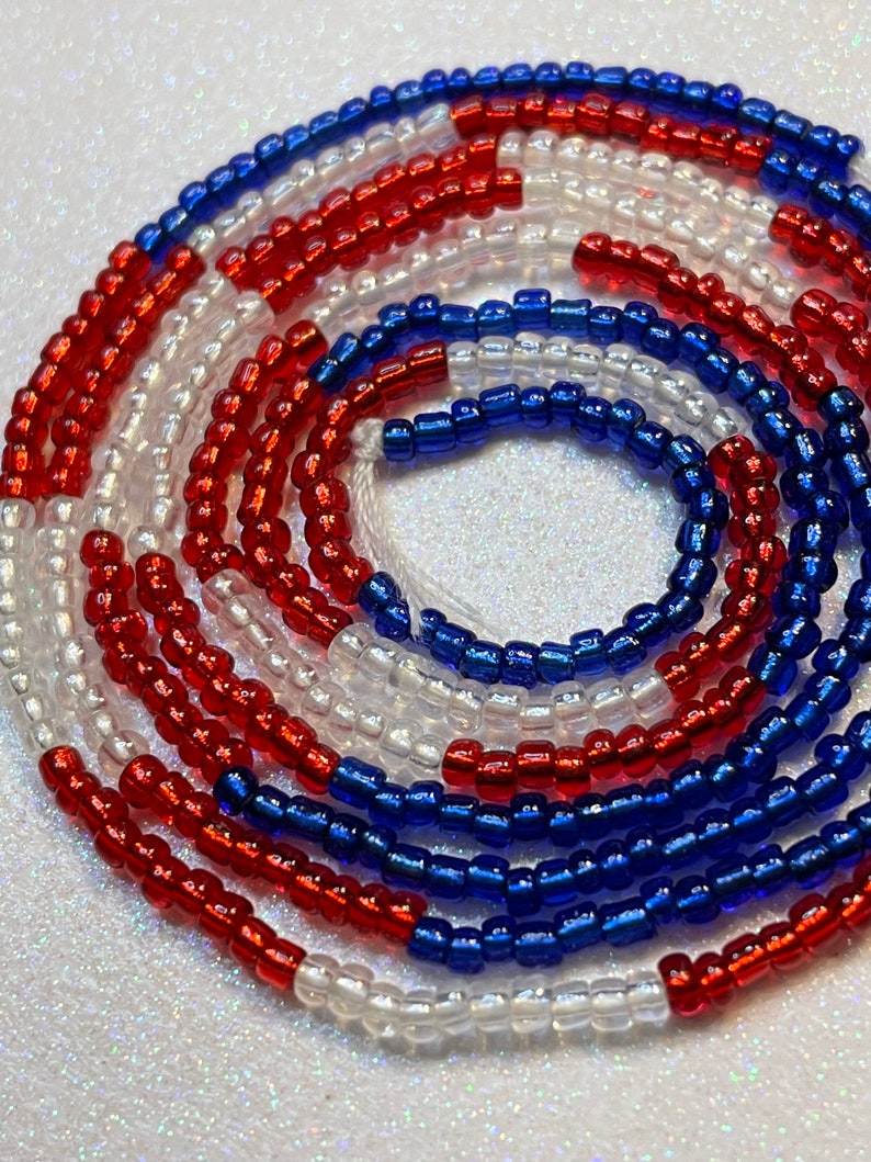 Puerto Rico Flag Waist Beads Waist Beads for Weight Loss Etsy