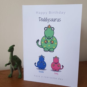 Personalised Dad of Twins Birthday Card,  Happy Birthday Daddy, Personalised Twin Dad Birthday Card, Dad Birthday Card,Personalised Dad Card