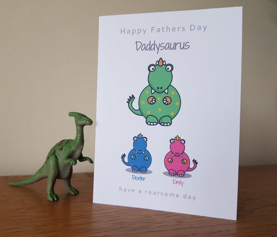 Personalised Fathers Day Card,Personalised Twin Card, Special Dad Card,Fathers Day Card, Fathers Day Card from Twins. Happy Fathers Day