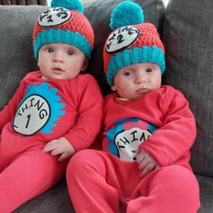Thing 1 and Thing 2 Babygrows, Thing 1 Thing 2, Twin Clothing, Clothes for Twins, Gift for Twins, Baby Clothes for twins, Twin gift