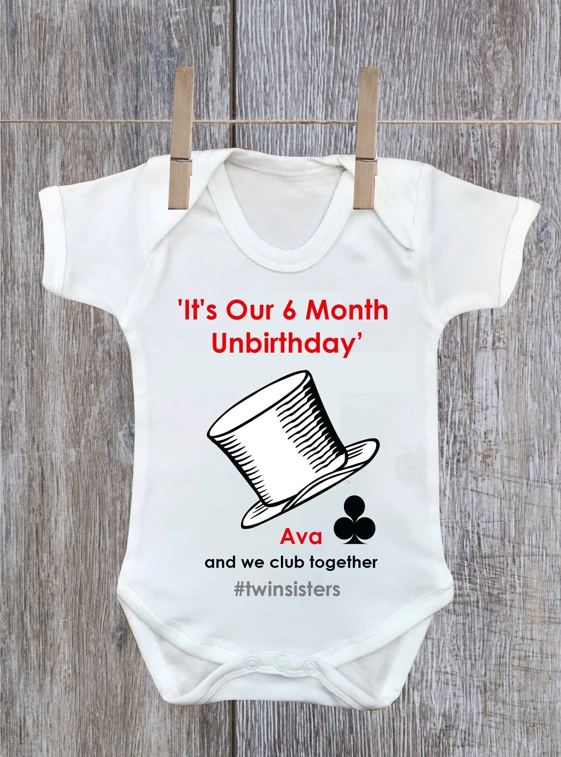 Personalised Half Birthday Veststwin 6 Months Birthday Gift Etsy