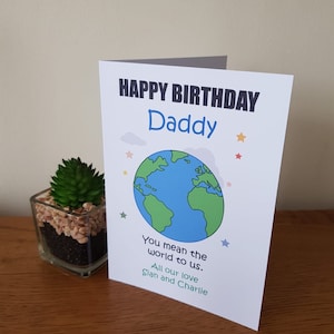 Personalisierte Dad of Twins Geburtstagskarte, Happy Birthday Daddy, personalisierte Zwillinge Geburtstagskarte, Papa Geburtstagskarte, personalisierte Papa Karte