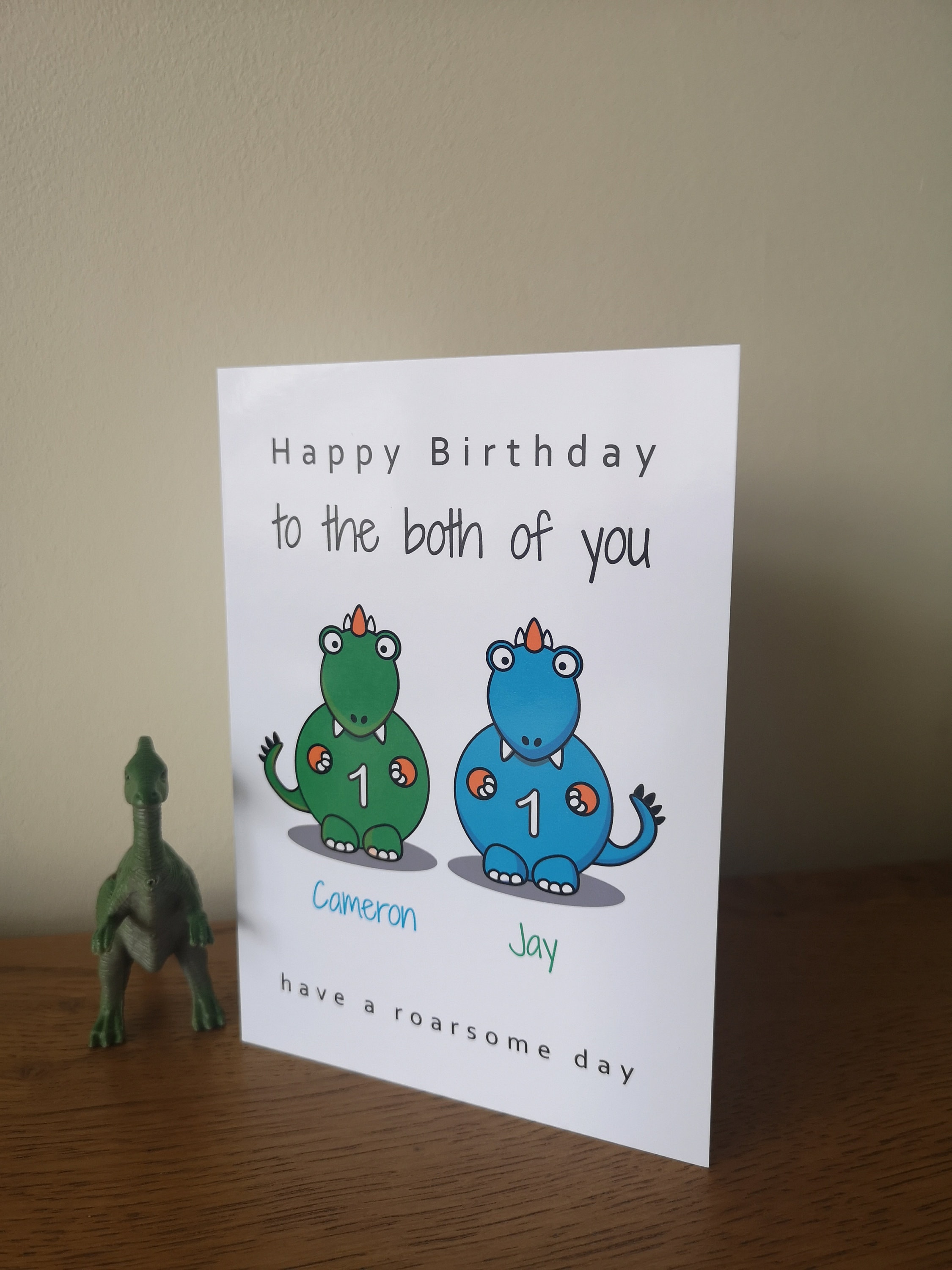 Personalised Twin Birthday Card Personalised Twin Card Twins Etsy UK