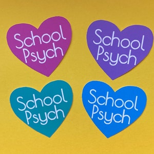 School Psych Heart Sticker (4 color options)