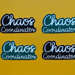 Chaos Coordinator Chalkboard Waterproof Matte Sticker; teacher, educator, school gift