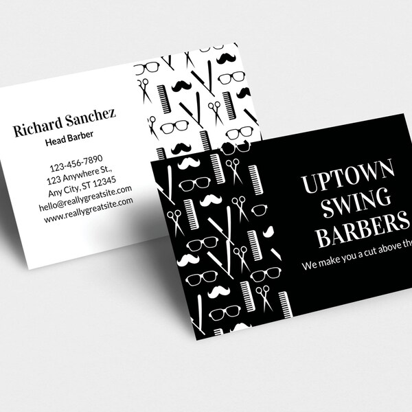 Barber Business Card Etsy