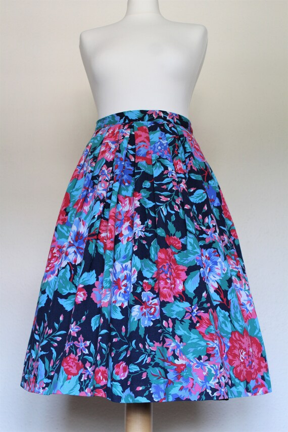 Vintage St Michael womens pleated skirt bold colo… - image 1