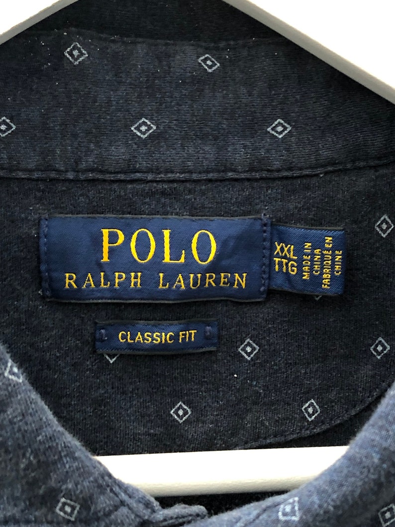 Vintage Oversize Ralph Lauren Polo Marineblau Größe XXL Bild 4