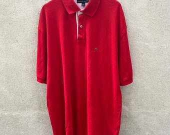 Poloshirt Tommy Hilfiger Oversize Rot – Größe XL