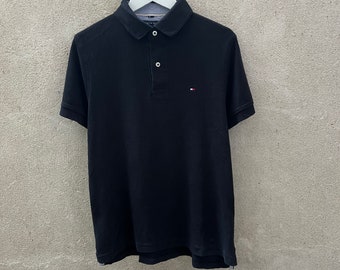 Vintage Polo Tommy Hilfiger Schwarz - Größe S