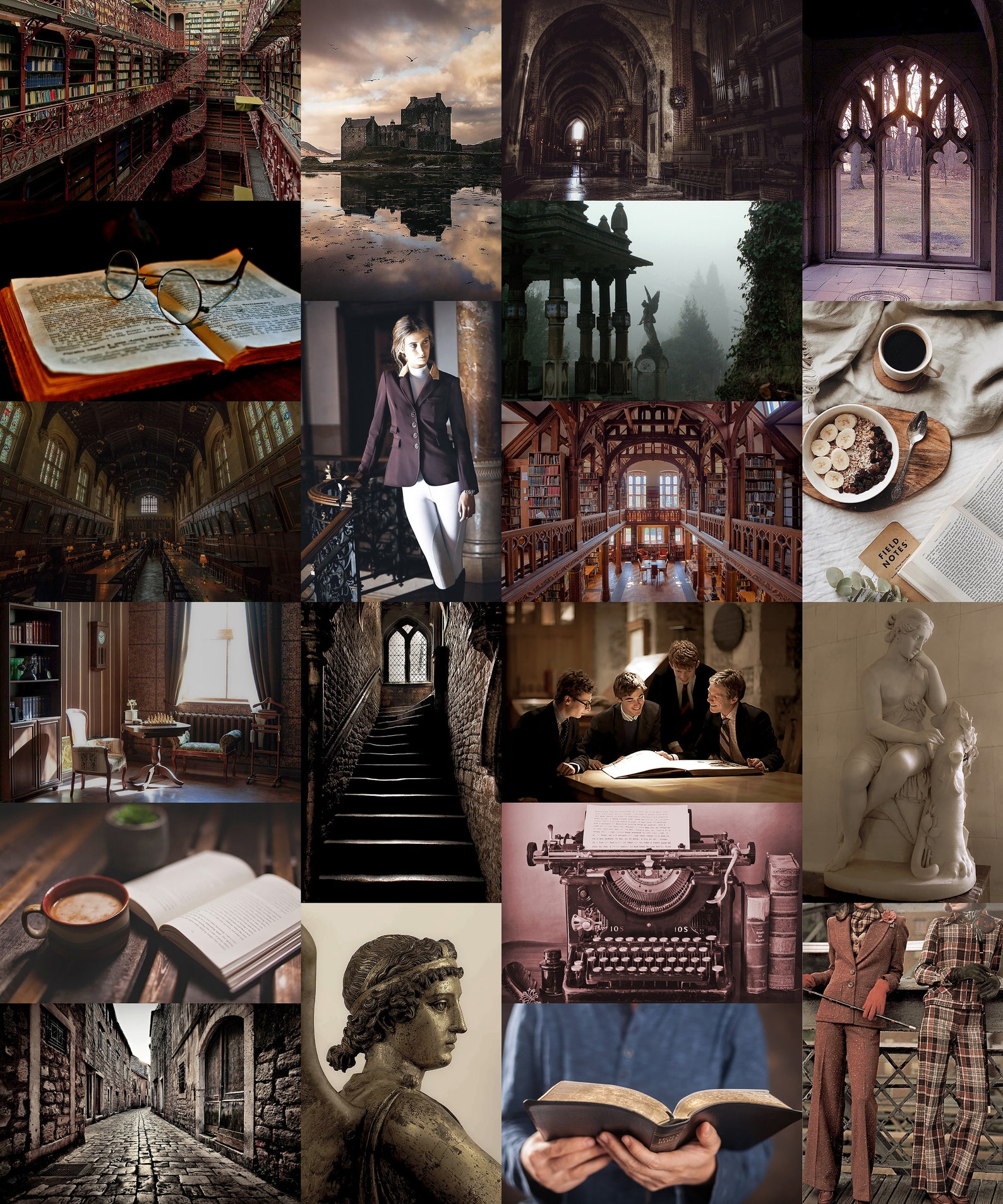 60 Dark academia decor prints vsco wall collage kit Aesthetic | Etsy
