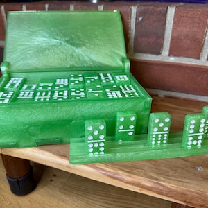 Double Stack Domino Rack Double 12 Domino Set With Storage Box - Etsy