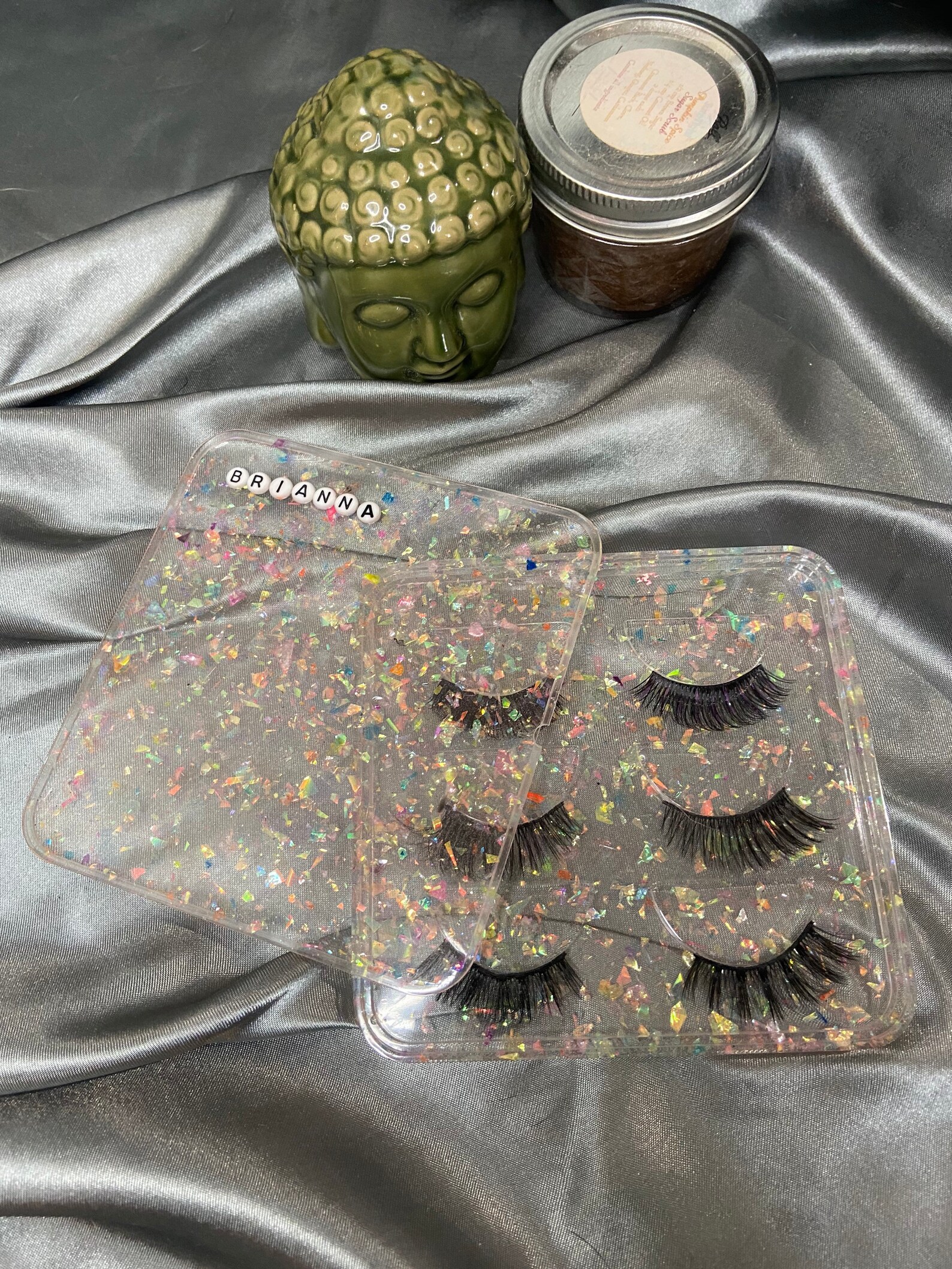 Eyelash display tray with lid includes lashes Etsy