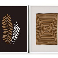 Set of 3 Mustard Art Prints, Printable Yellow Wall Art, Mustard and ...