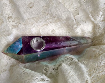 Angel Aura Amethyst Pipe