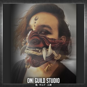 Oni Samurai Mask for Cosplay and Decoration