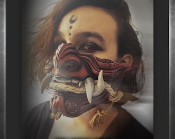 Oni-Samurai-Maske für Cosplay und Dekoration