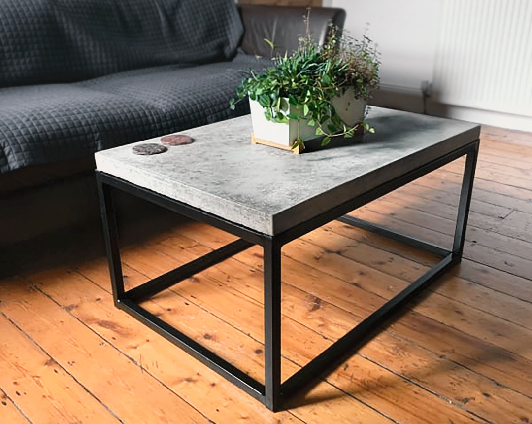 Polished Concrete Coffee Table / Handmade / Side Table / Etsy UK