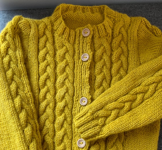 Girls mustard yellow cardigan sales