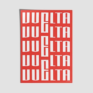La Vuelta Print- Grand Tour Print - Ilustración gráfica ciclista - Regalos de ciclismo - ZWIFT- Cartel de la bicicleta de carretera - PAIN CAVE - España