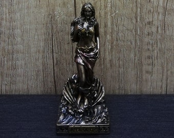 Estatua de Afrodita: Diosa griega de la belleza, acabado en bronce (8,8 cm)